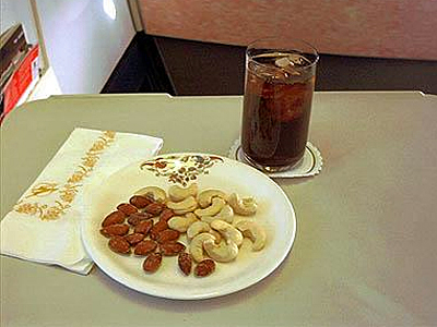 Almonds and Cashew Nuts on a Royal Doulton bone china plate.