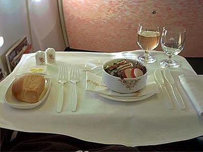 Fresh Salad and Veuve Clicquot champagne,