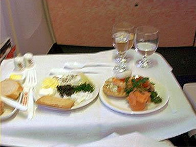 Lobster and Shrimp Canape, Smoked Salmon, Chicken Breast Rondelle with Malassol Caviar and Stolichnaya Vodka